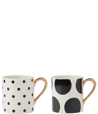 kate spade new york On The Dot Assorted Mugs, Set of 2