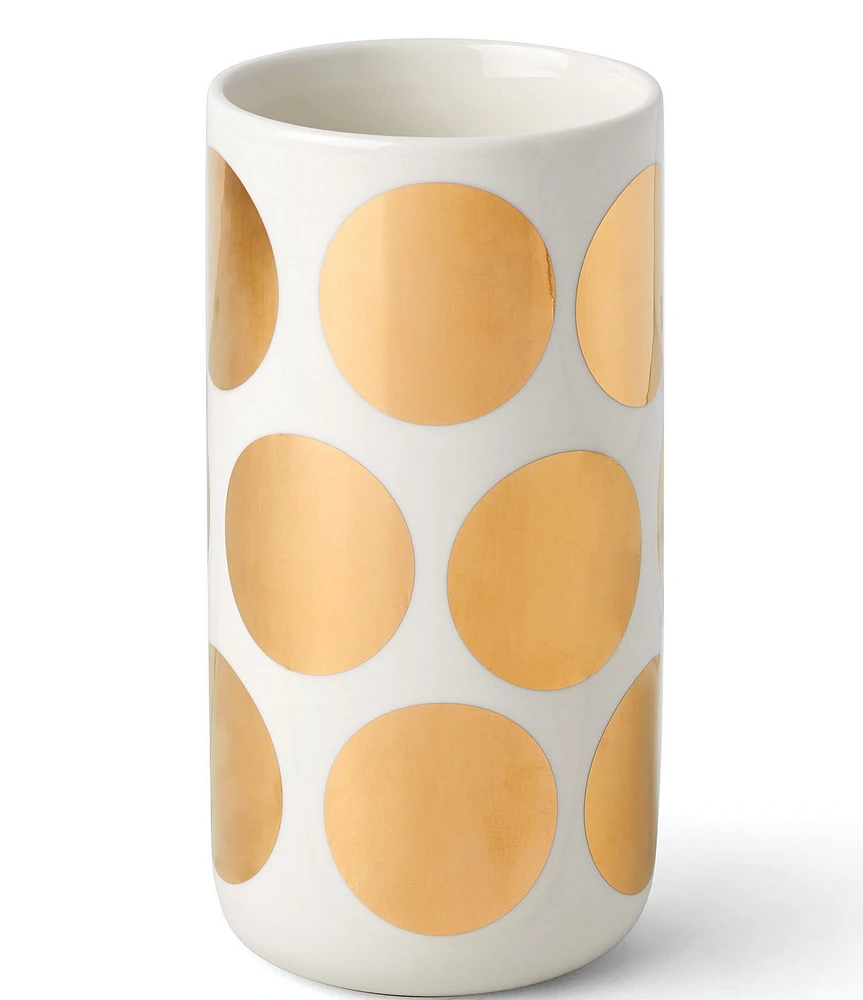 kate spade new york On The Dot Tall Gold Dot Vase