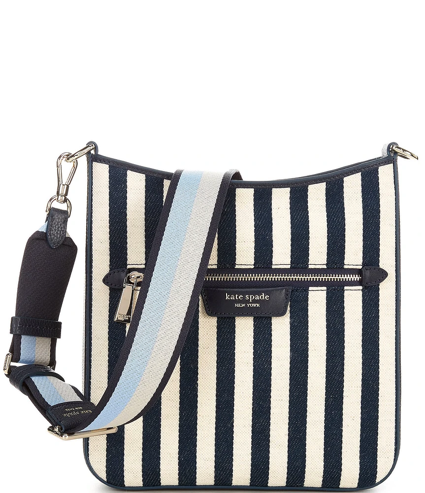 kate spade new york Parisian Navy Stripe Messenger Crossbody Bag