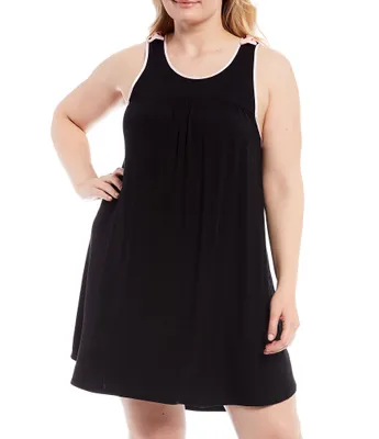 kate spade new york Plus Size Scoop Neck Solid Jersey Knit Chemise