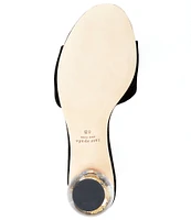 kate spade new york Polished Suede Clear Ball Heel Slides