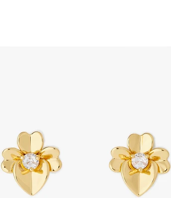 kate spade new york Precious Pansy Crystal Stud Earrings