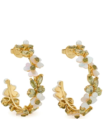 kate spade new york Precious Pansy Hoop Earrings