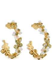 kate spade new york Precious Pansy Hoop Earrings