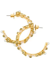 kate spade new york Precious Pansy Hoop Earrings