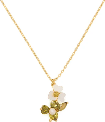 kate spade new york Precious Pansy Short Pendant Necklace