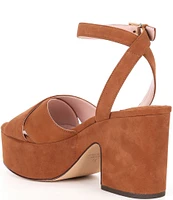 kate spade new york Rio Suede Ankle Strap Platform Sandals