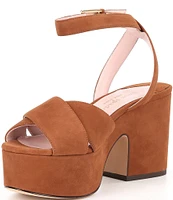 kate spade new york Rio Suede Ankle Strap Platform Sandals