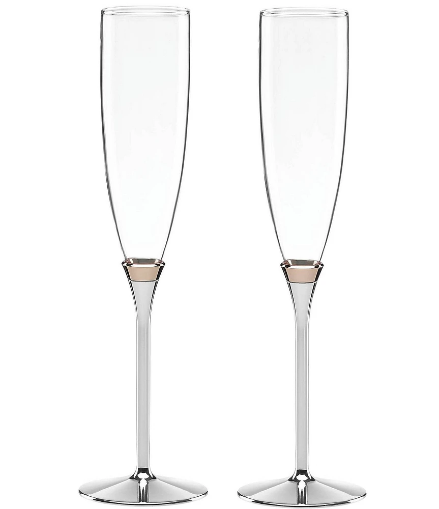 kate spade new york Rosy Glow Toasting Flute Pair