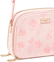Kate Spade New York Serena Spring Pansies Double Zip Dome Crossbody Bag