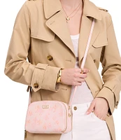 Kate Spade New York Serena Spring Pansies Double Zip Dome Crossbody Bag
