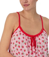 kate spade new york Sleeveless Scoop Neck Knit Cami & Pant Raspberry Pajama Set