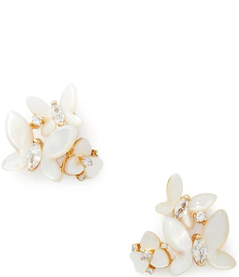 kate spade new york Social Butterfly Crystal Cluster Stud Earrings