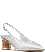 kate spade new york Soiree Leather Novelty Heel Slingback Pumps