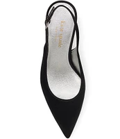 kate spade new york Soiree Suede Novelty Heel Slingback Pumps