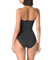 kate spade new york Solid Sweetheart Rosette One Piece Swimsuit
