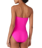 kate spade new york Solid Sweetheart Rosette One Piece Swimsuit