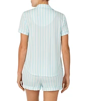 kate spade new york Striped Jersey Top & Short Coordinating Bridal Pajama Set