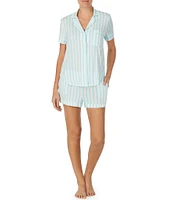 kate spade new york Striped Jersey Top & Short Coordinating Bridal Pajama Set