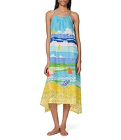 kate spade new york Summer Print Scoop Neck Swim Cover-Up Dress