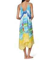 kate spade new york Summer Print Scoop Neck Swim Cover-Up Dress
