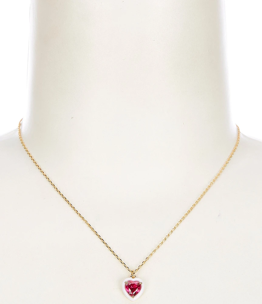 kate spade new york Sweetheart Crystal Short Pendant Necklace