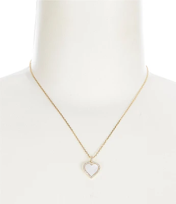 kate spade new york Take Heart Short Gold Pendant Necklace