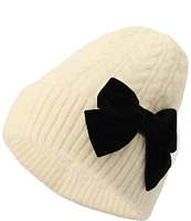 kate spade new york Velvet Bow Cable Beanie