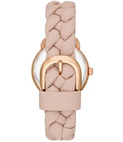 kate spade new york Women's Lily Avenue Mother-of-Pearl Dial Pink Leather Watch