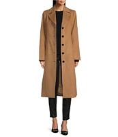 Katherine Kelly Pure Wool Classic Notch Collar Maxi Coat