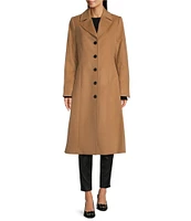 Katherine Kelly Pure Wool Classic Notch Collar Maxi Coat