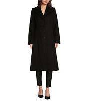 Katherine Kelly Pure Wool Classic Notch Collar Maxi Coat