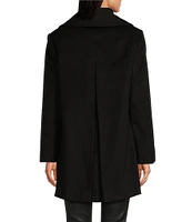 Katherine Kelly Pure Wool Envelope Collar Long Sleeve Coat