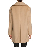 Katherine Kelly Pure Wool Envelope Collar Long Sleeve Coat