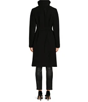 Katherine Kelly Pure Wool Funnel Neck Coat