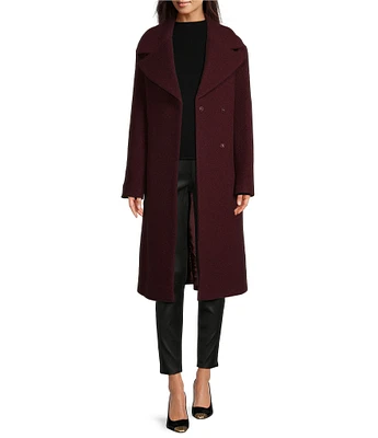 Katherine Kelly Pure Wool Notch Collar Wrap Coat