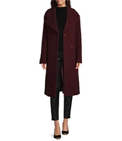 Katherine Kelly Pure Wool Notch Collar Wrap Coat