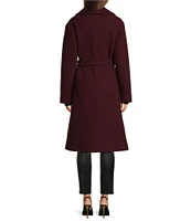 Katherine Kelly Pure Wool Notch Collar Wrap Coat