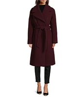 Katherine Kelly Pure Wool Notch Collar Wrap Coat