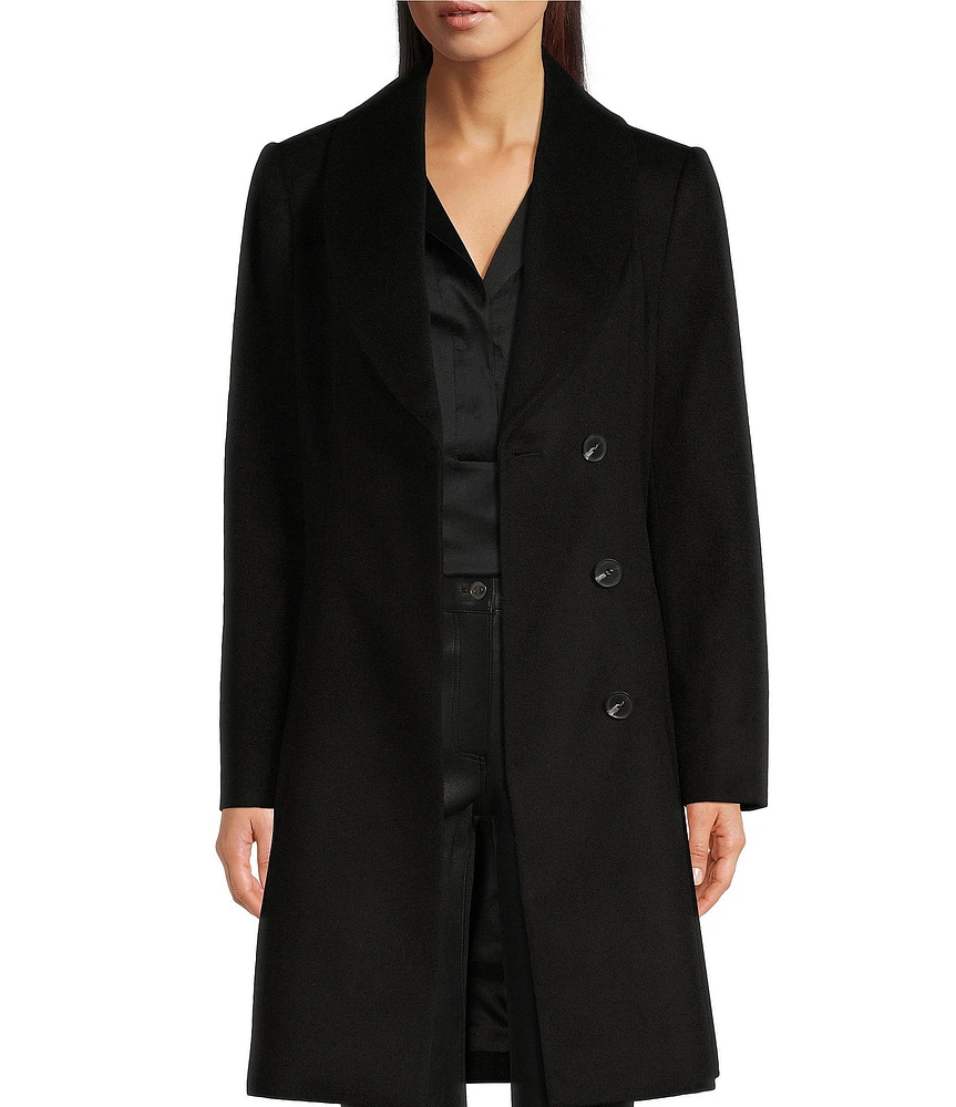 Katherine Kelly Pure Wool Shawl Collar Coat