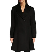 Katherine Kelly Pure Wool Shawl Collar Coat