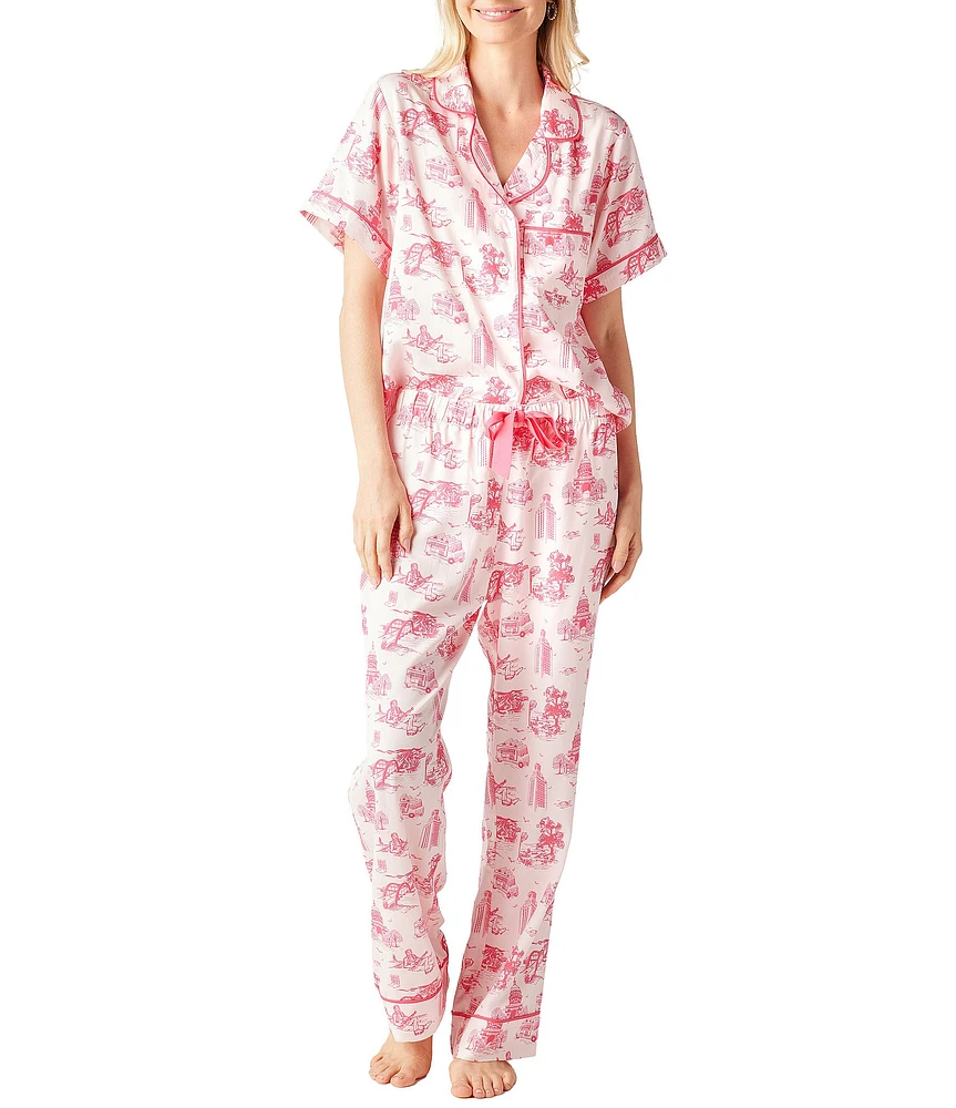 Katie Kime Austin Toile Woven Pant Pajama Set