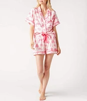 Katie Kime Austin Toile Woven Shorty Pajama Set