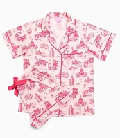 Katie Kime Austin Toile Woven Shorty Pajama Set