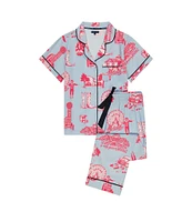 Katie Kime Dallas Toile Woven Pant Pajama Set