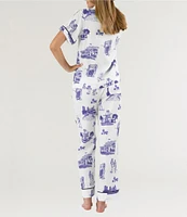 Katie Kime Fort Worth Toile Woven Pajama Pant Set