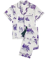 Katie Kime Fort Worth Toile Woven Pajama Pant Set