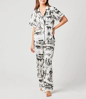 Katie Kime Marfa Toile Woven Pant Pajama Set