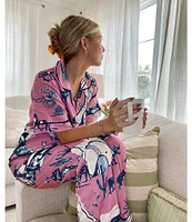 Katie Kime Marfa Toile Woven Pant Pajama Set