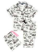 Katie Kime New York Toile Woven Pajama Pant Set